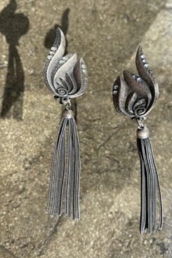 80s Chain Tassel - Clip On Earrings