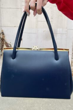 Vintage Joseph Horn Navy Blue Bag