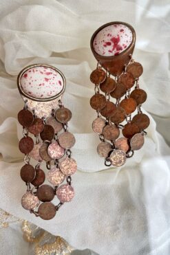 70s Bohemian Disc Tassel Earrings