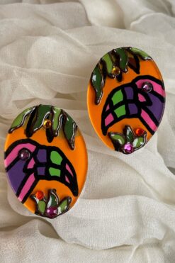 80s Neon Toucan Earrings - Large