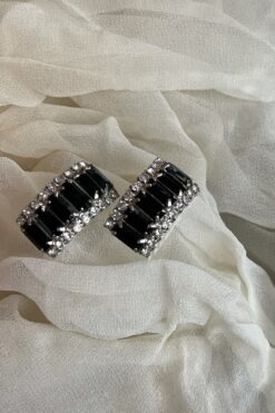 Vintage Rhinestone - Clip-On Earrings