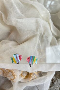 Vintage Mini Shell Fish Earring - Clip On