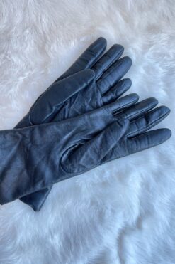 Buttery Soft Black Leather Cashmere Lined Gloves
