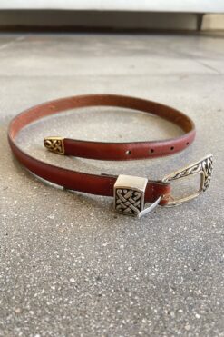 Vintage Brighton Tan Belt - XS/Small