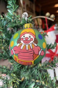 Vintage Hand Painted Jack-in-the-Box Clown Christmas Ornament