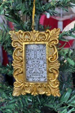 Vintage Gold Picture Frame Ornament
