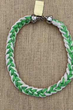 Vintage Kim Choker Necklace – Green & White