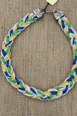 Vintage Kim Choker Necklaces - Blue - Green - White
