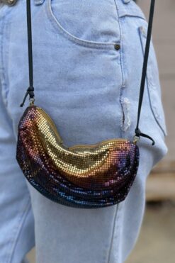 80s Whiting and Davis Ombre Mesh Disco Bag