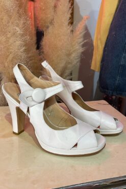 White Leather Steven Madden Heels - Size 10