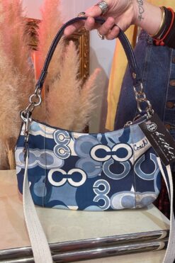 Coach Signature Poppy Mini Canvas Handbag and Crossbody