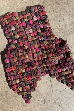 Vintage 60s Yo Yo Quilt Silk Vest
