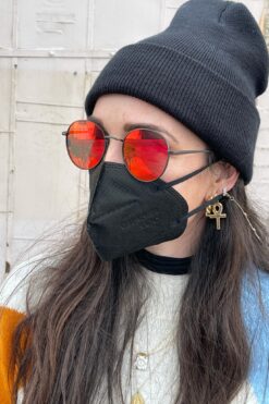 Mirror Lens Leo Sunnies - Red
