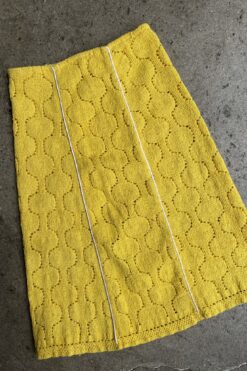70 s Yellow Knit Skirt - XS/S
