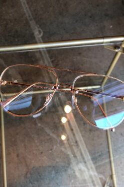 70s Style Gold Clear Aviators - In Store Only