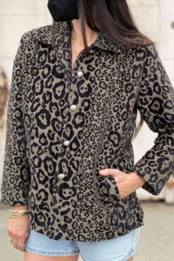 90s Jaguar Print Jacket - S/M
