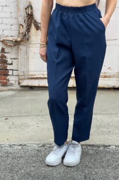 80s Navy High Waisted Pants - Medium