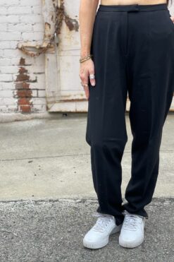 80s Black High Waisted Pants - Medium