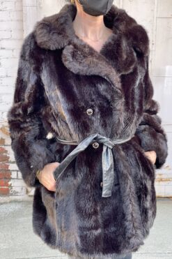 Vintage Dark Brown Faux Fur Jacket - M/L