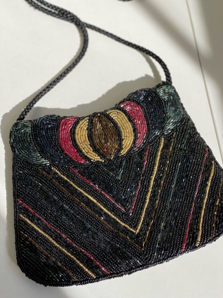 Vintage Beaded Pouch Purse