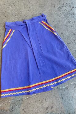 Vintage Purple Ric-Rac Wrap Skirt - XS