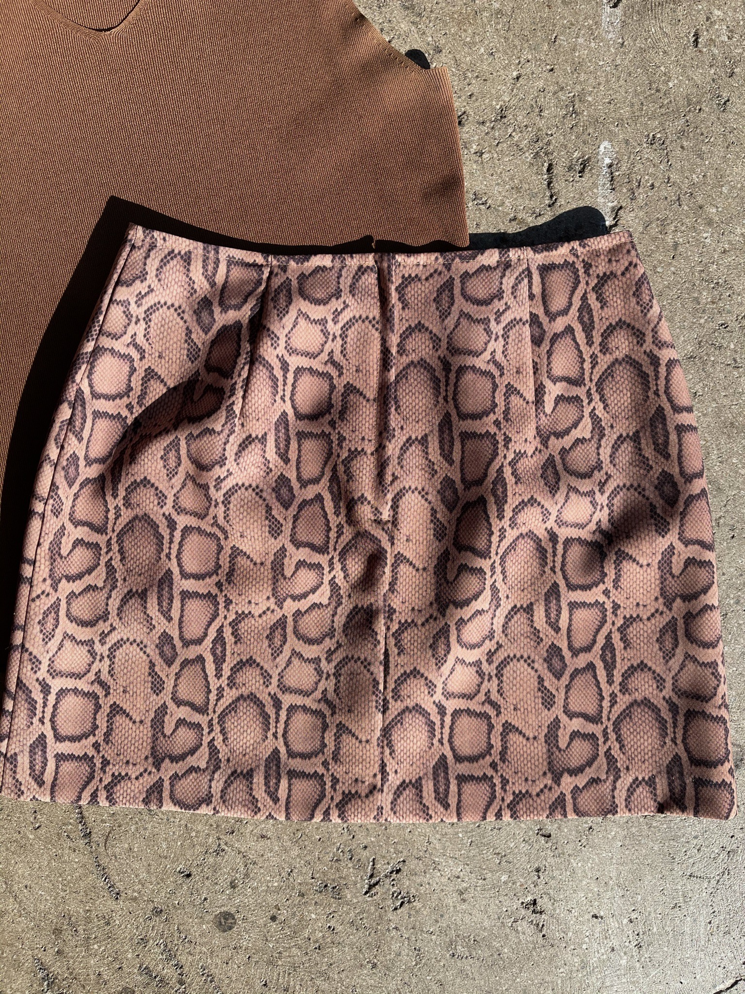 90s snakeskin skirt