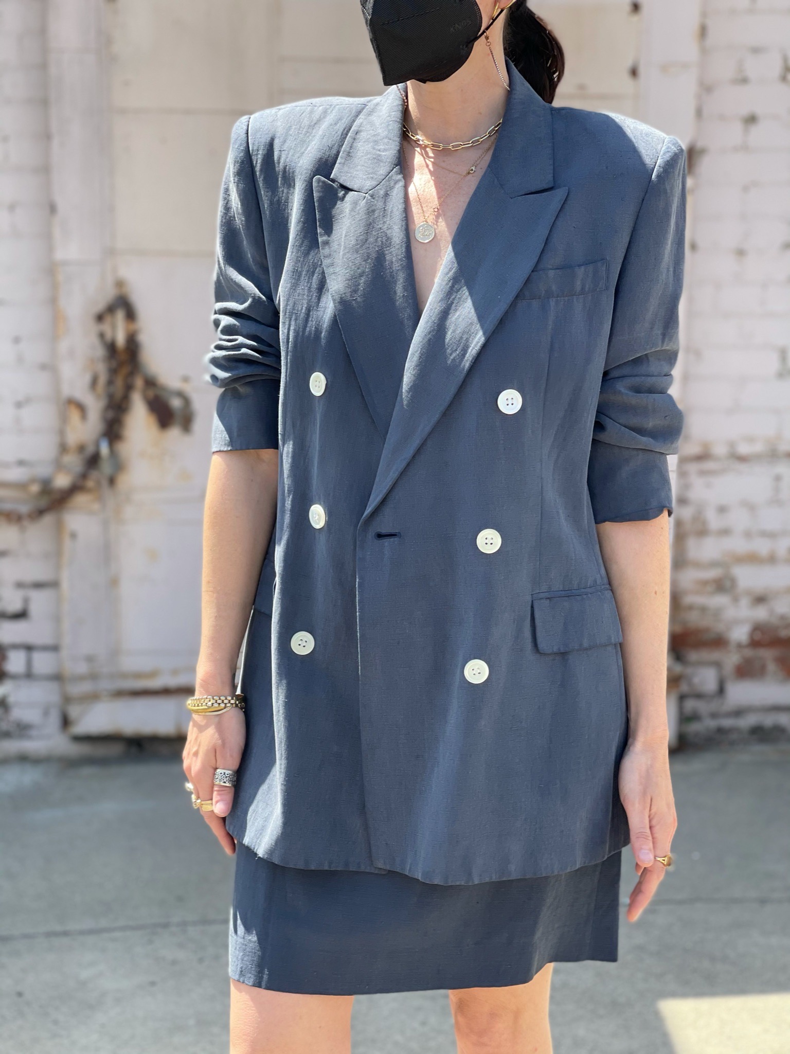 SOLD Jones New York Linen and Silk Suit – Large → Hotbox Vintage