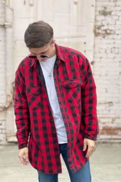 Buffalo Check Lined Shirt Jacket - XLG