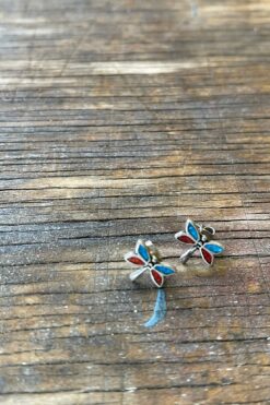 SOLD Vintage Silver Dragonfly Earrings