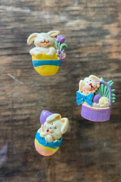 Vintage "Easter Bunny" Button Covers - Set of 3