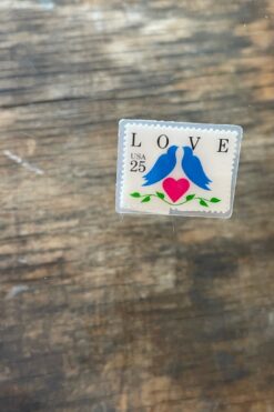 Vintage US Postal Blue Bird Love Stamp Laminated Pin