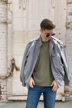 Vintage Gray World Travel Club Jacket - XL
