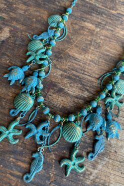Vintage 70s Sea Life Chain Belt