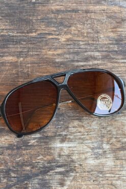 80s Vintage Blue Blocking Aviator Sunglasses