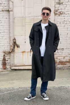 Vintage Black London Fog Trenchcoat - S/M
