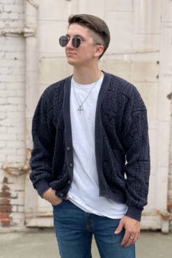 Vintage Florenz Mens Cardigan - Medium