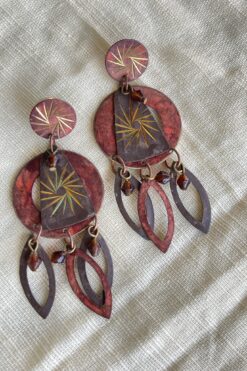 Vintage Galaxy Dangle  Earrings