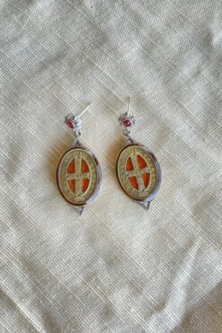 Virgins Saints and Angels Sacred Cross Earrings