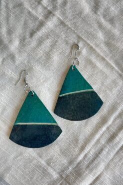 Handmade Green Earrings