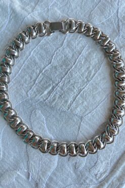 Vintage Chunky Silver Tone Necklace