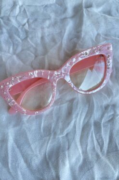 Cotton Candy Cat Eye Sunnies with Rhinestones