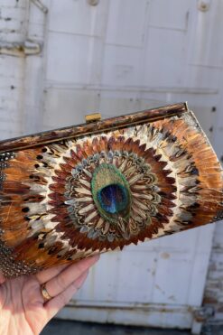 SOLD Genuine Feather Vintage Clutch