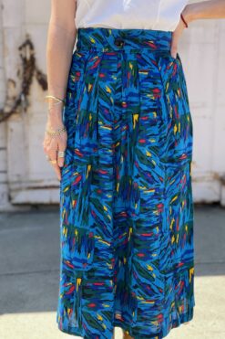 Vintage Abstract Print Skirt - S/M