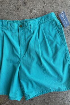 80s Mens Turquoise Shorts - XL