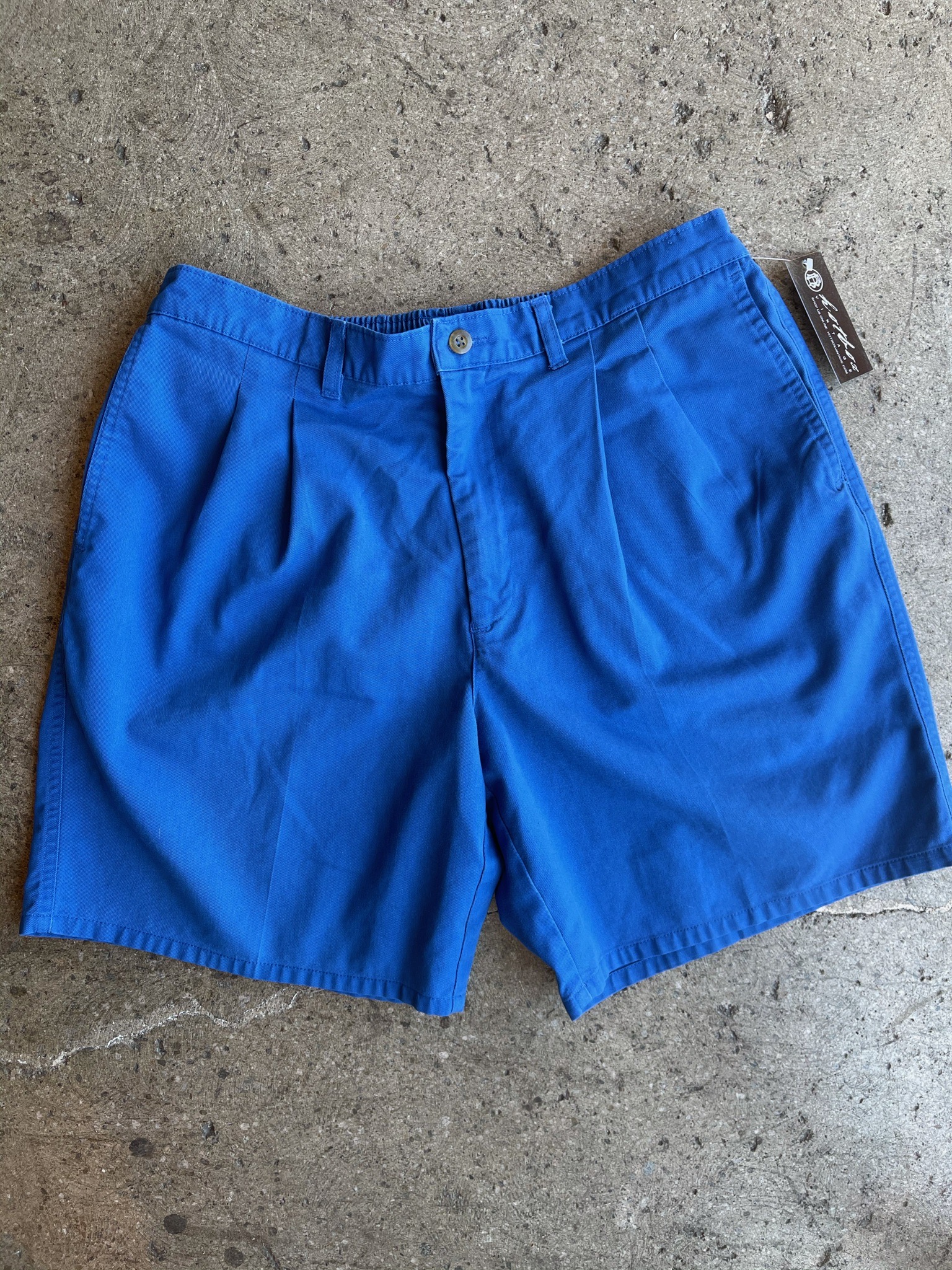 Korean Sørge over bånd 80s Mens Blue Shorts – Large – Hotbox Vintage