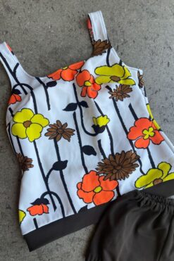 Vintage 60s 2 Piece Swim Suit - Small