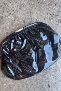 Vintage Glossy Black Patent Leather Clutch