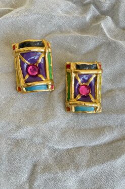 Vintage Amy Lacombe Multicolored Earrings