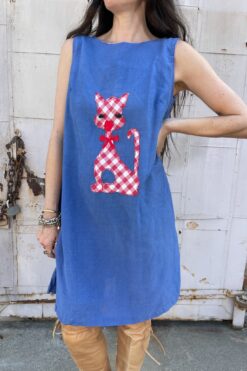 Vintage Gingham Cat Dress - M/L