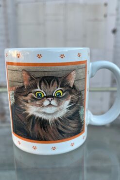 SOLD 80s Vandor Lowell Herrero Tabby Cat Mug